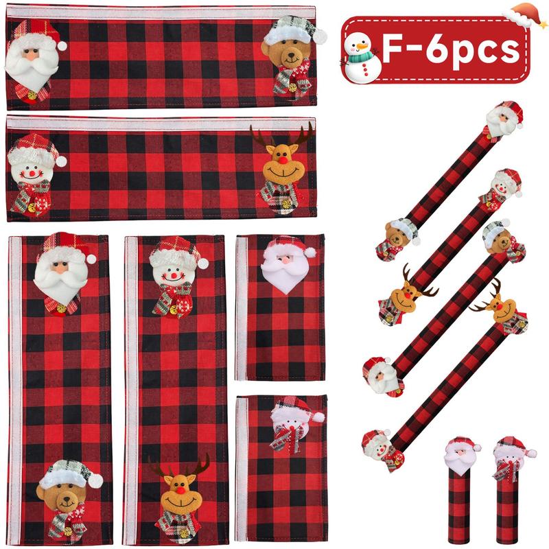 Plush Christmas appliance handle covers