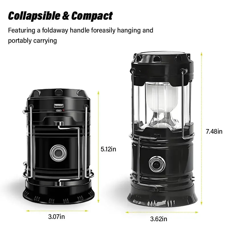 💡⚡ Foldable LED Camping Lantern – Compact, Bright & Portable! 🏕️🔦