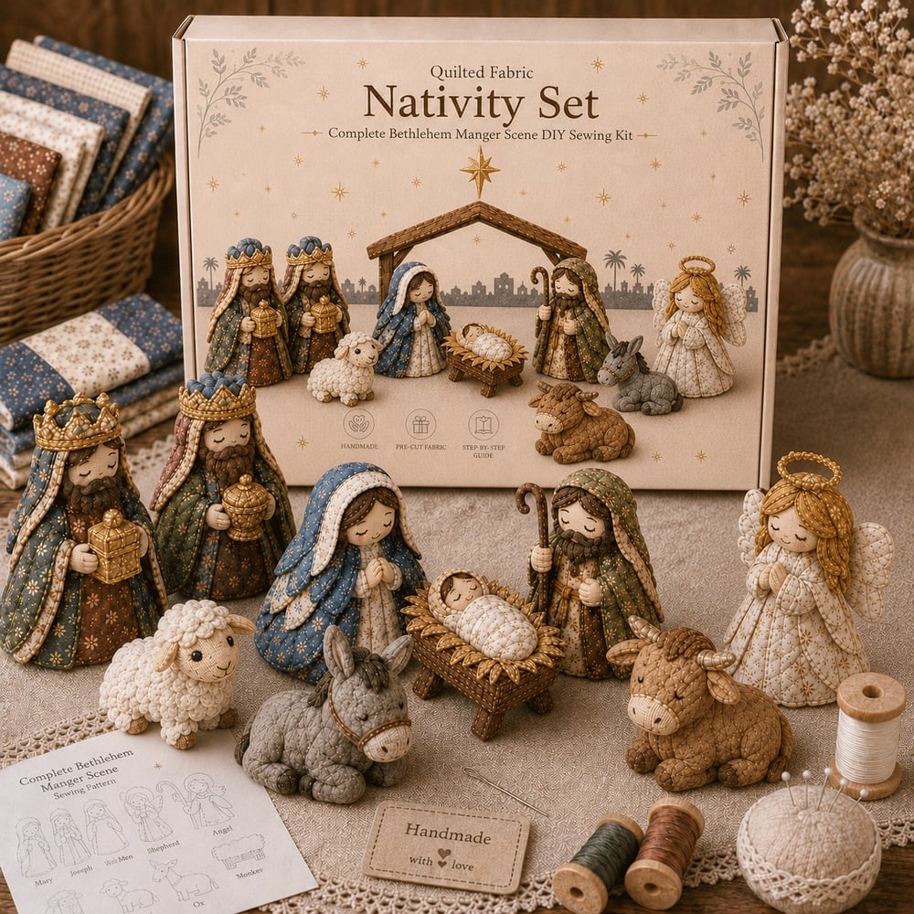 🔥 HOT SALE 🔥 DIY Patchwork Nativity Scene Sewing Kit