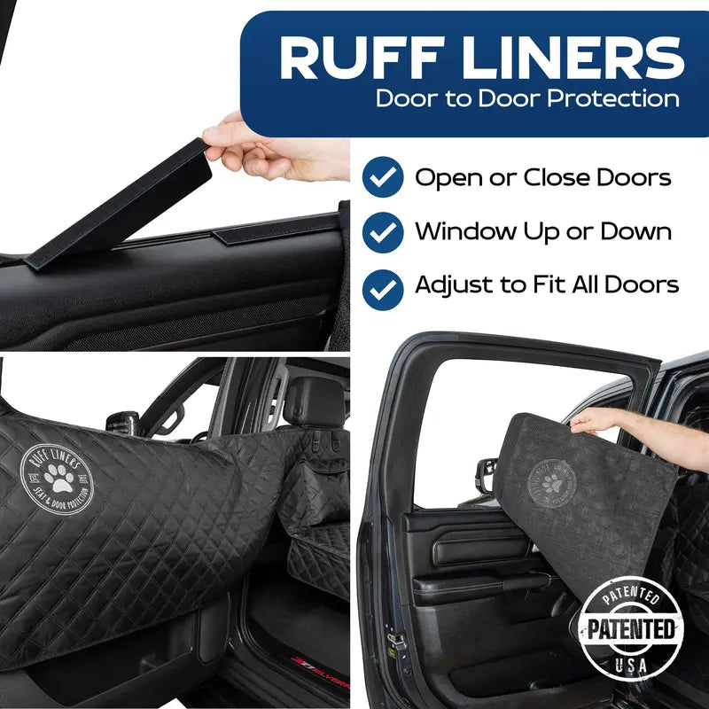 🐶🚗 Hard-Bottom Backseat Extender for Dogs – With Door Protection 🐾