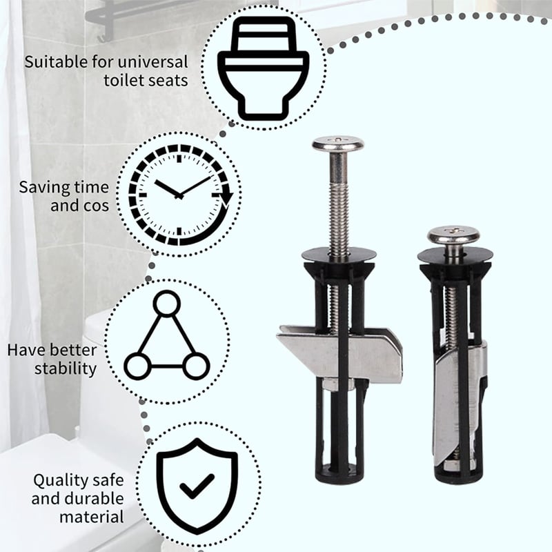 🔩Heavy-Duty Toilet Seat Fixing Kit – A Simple Fix for a Wobbly Seat