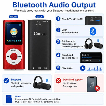 Portable MP3 Player – Compact Digital Music Player with LCD Screen & TF Card Support