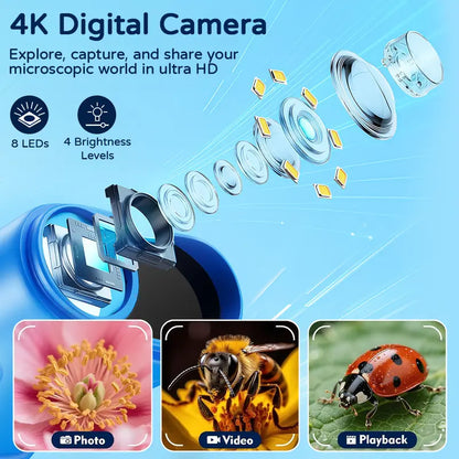 【2027 Upgrade】1000X Handheld Microscope for Kids
