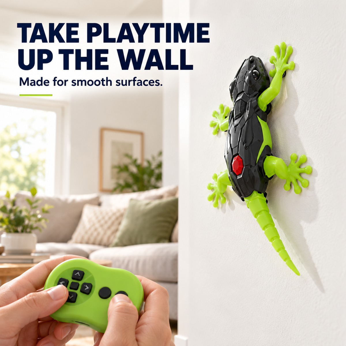 🦎🦎Remote Control Wall-Climbing Gecko – Infrared RC Lizard Toy for Smooth Walls, Glass & Floor Racing