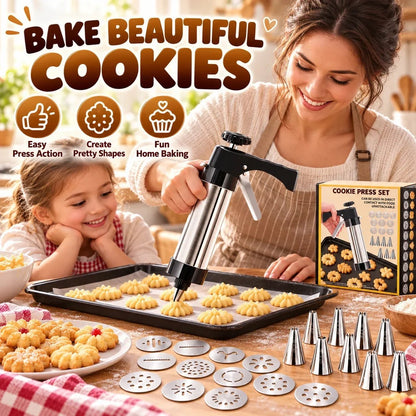 🍪Stainless Steel Cookie Press & Decorating Kit