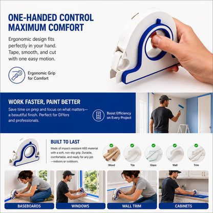 🌟📏Painter’s Masking Tape Applicator – Faster Paint Prep for Neat, Consistent Tape Placement