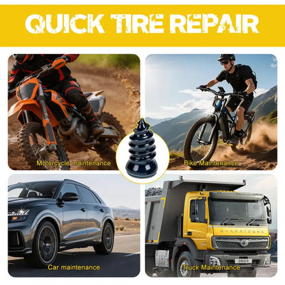 ✨✨60-Pcs Tubeless Tire Repair Kit – Dual-Size Coated Screw Plugs for Car & Motorcycle Tire Maintenance