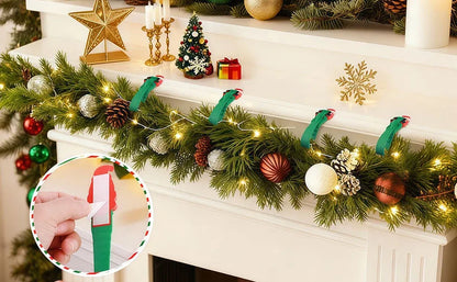 ⏳ Last Day 49% OFF – 🎄No-Drill Christmas Garland Hangers | 12 Santa Adhesive Hooks Holding Up To 5 lbs For Stockings, Wreaths & Holiday Decorations🎅 🎅
