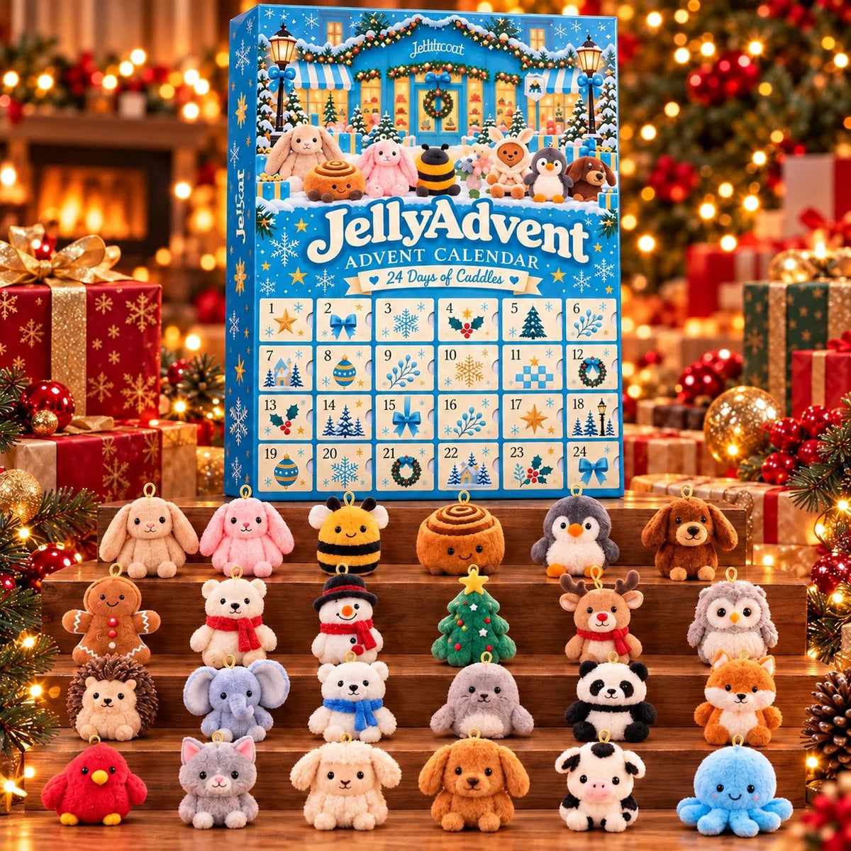 🎀 2026 Cute Plush Advent Calendar – 24 Days of Adorable Christmas Surprises