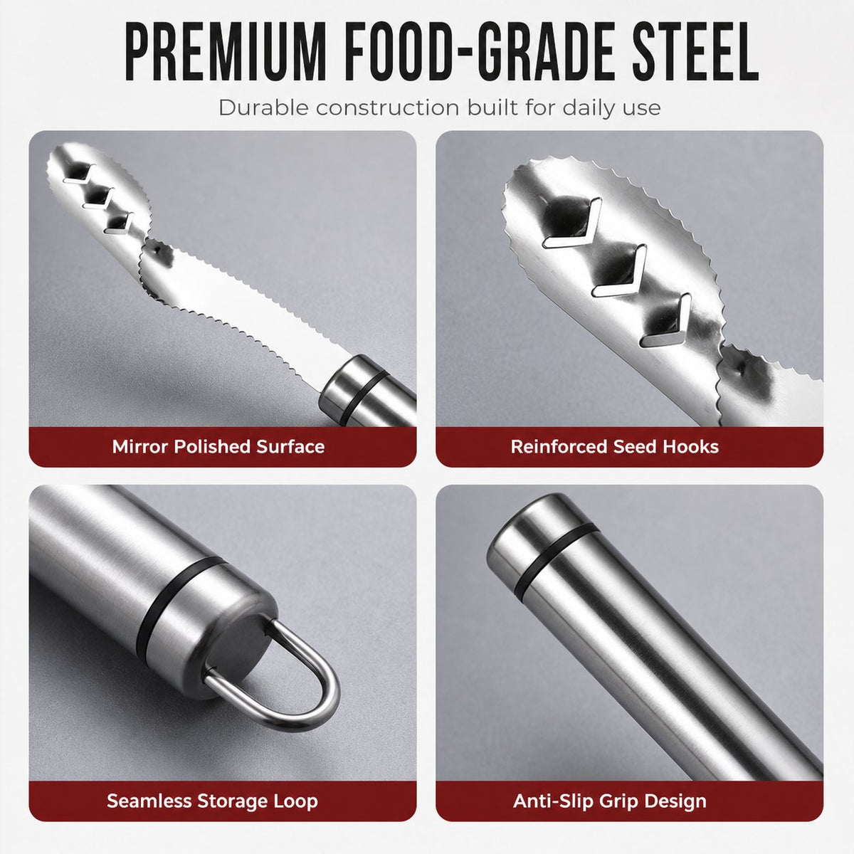 🌶️ Premium 304 Stainless Steel Pepper Corer – Kitchen Vegetable Seed Remover ✨