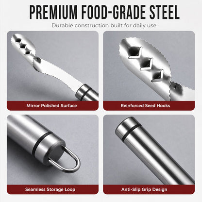 🌶️ Premium 304 Stainless Steel Pepper Corer – Kitchen Vegetable Seed Remover ✨