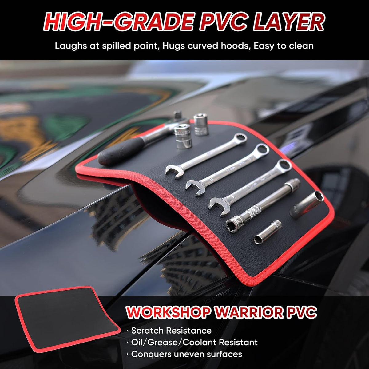 🧲 Magnetic Tool Tray & Mat – IP-Safe, Flexible & Non-Slip Workshop Organizer 🔧