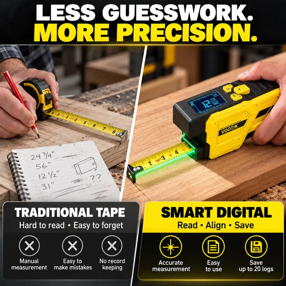 3-in-1 digital laser tape measure