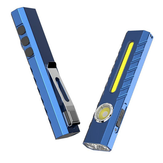 🔦 T9 EDC Flashlight – 1500 Lumens, Red Laser & UV Light, USB-C Rechargeable 🧲