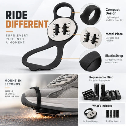 🌟✨ RoadFlare Motorcycle Boot Spark Sliders