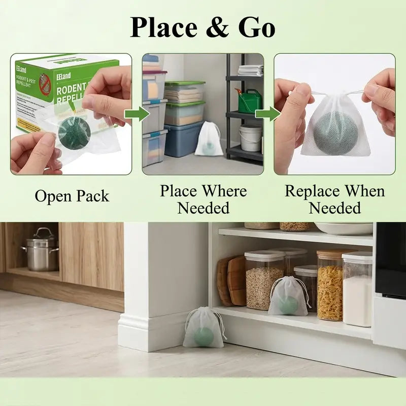 🐭🐭24-Pack Mouse & Rodent Repellent Balls – Indoor Pest Deterrent for Home & Garage