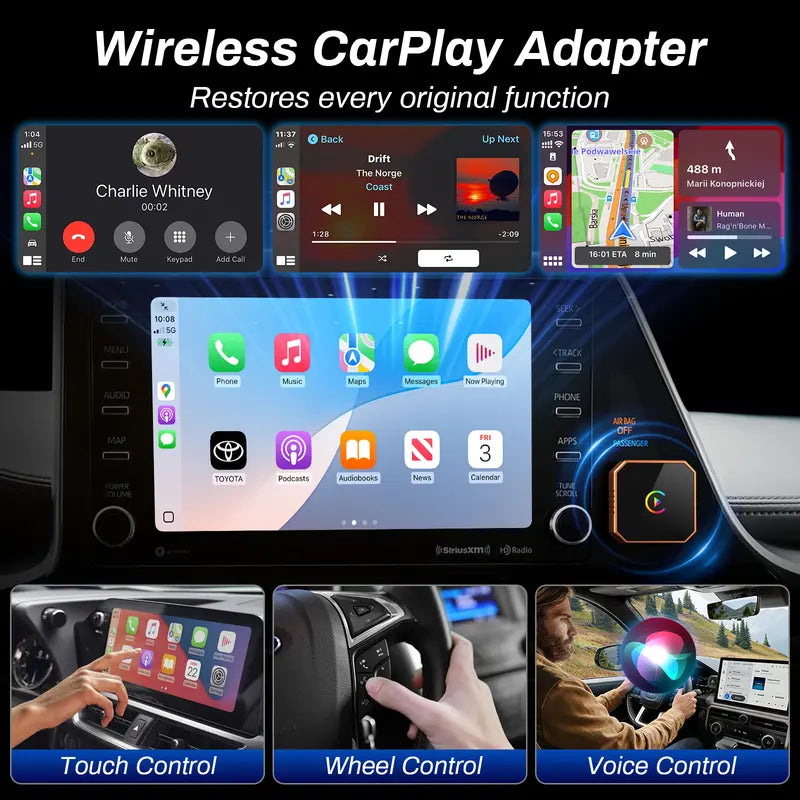 🚗📱 2027 Wireless CarPlay & Android Auto Adapter – Converts Wired to Wireless with OTA Updates ✨