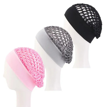 🌙 3-Pack Soft Sleep Bonnets – Stretchy Wide Band for Nighttime Hair Protection ✨