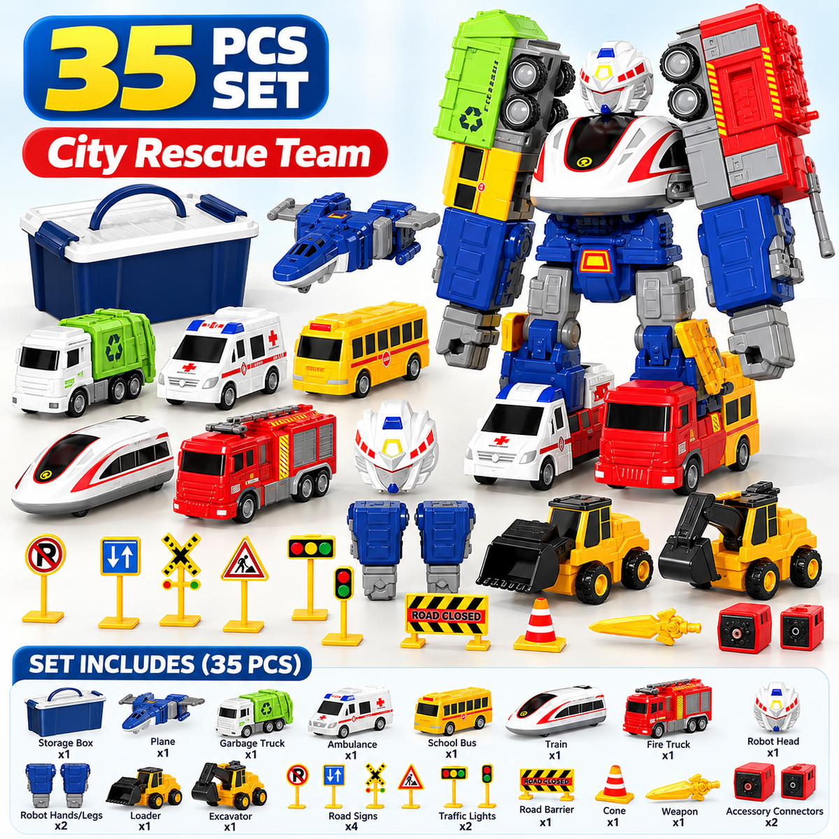 🔥Magnetic Transform Engineering Car Toy🎁Free shipping