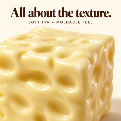 🧀 No-Rebound Cheese Squishy Cube | Squeeze, Shape & Fidget