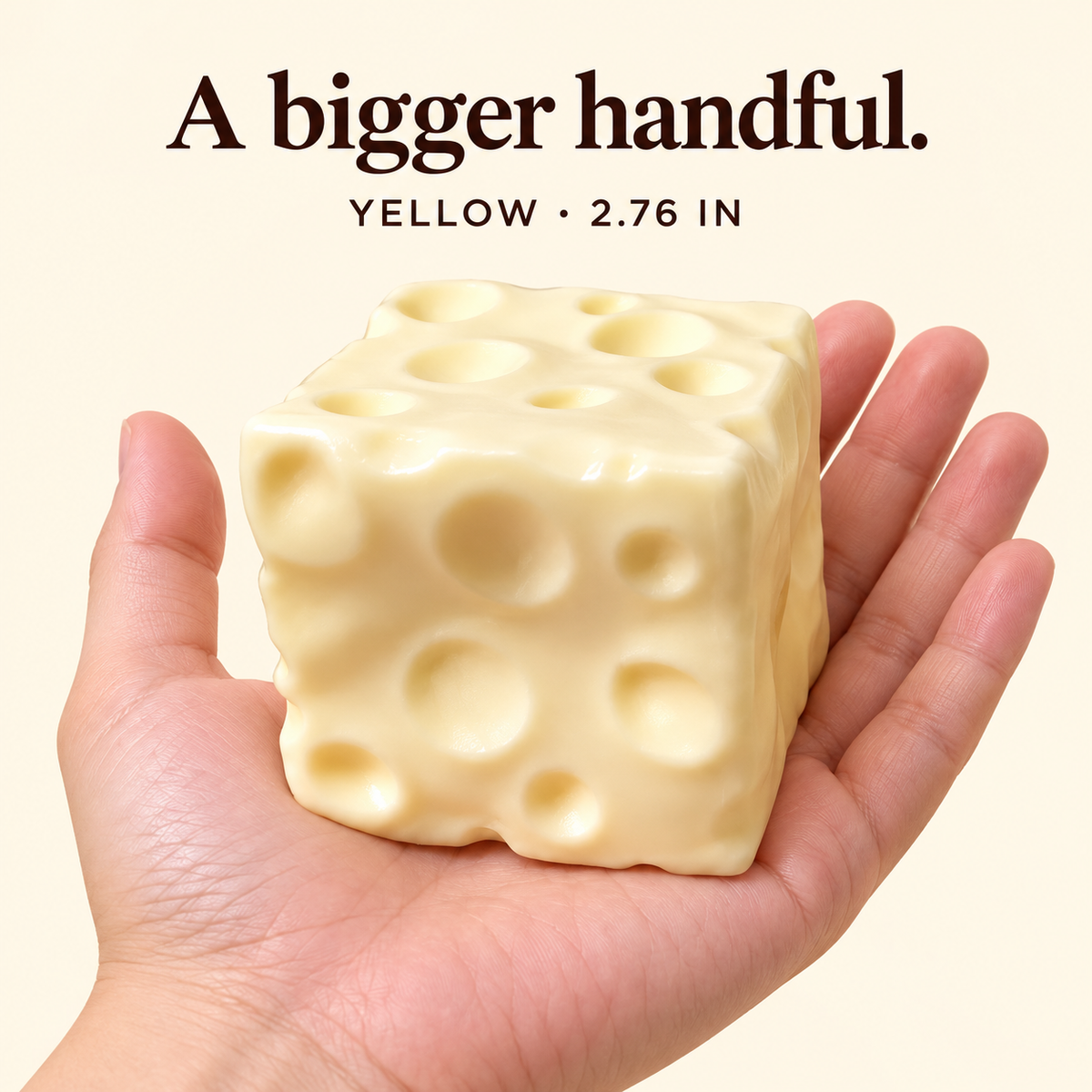 🧀 No-Rebound Cheese Squishy Cube | Squeeze, Shape & Fidget