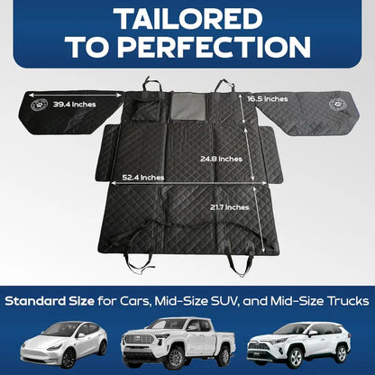 🐶🚗 Hard-Bottom Backseat Extender for Dogs – With Door Protection 🐾