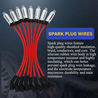 48322 8-Piece Spark Plug Wire Set – Replacement for Select 1999–2006 Chevy, GMC & Cadillac 4.8L, 5.3L & 6.0L V8 Models