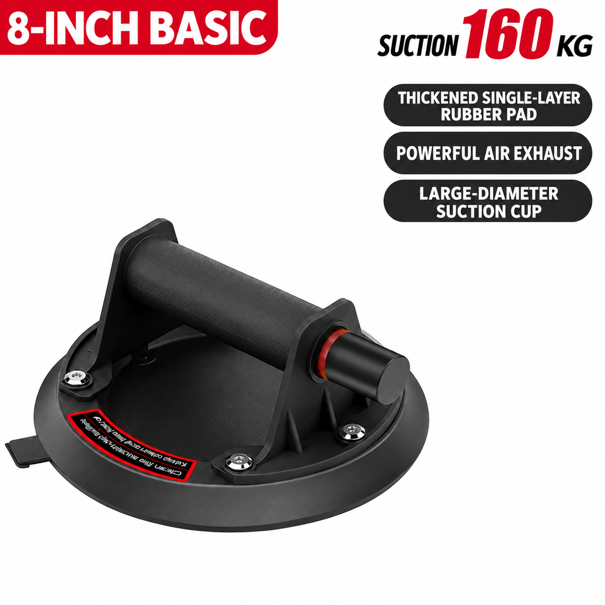 🛠️💪 8-Inch Glass Vacuum Suction Cup – 200kg load, heavy-duty rubber pad & metal handle. Safe lifting for glass, tiles & granite! 🛡️✅