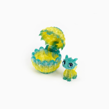 🐉🐉3D-Printed Dragon Egg & Baby Dragon Set – Colorful Opening Egg Collectible & Desk Decor