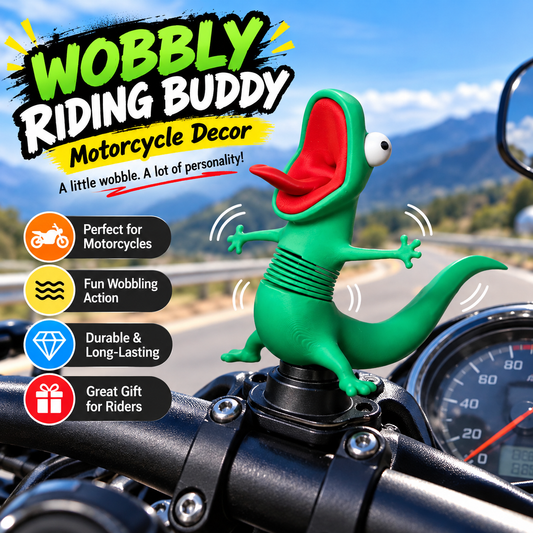 🦎 Wobbly Riding Buddy – Funny Car & Motorcycle Dashboard Decoration