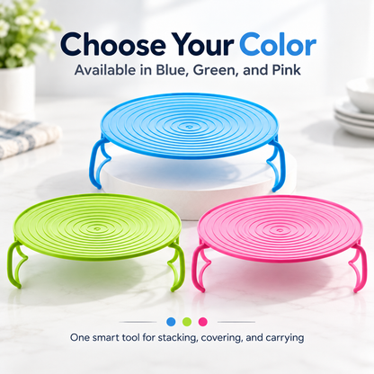 🍽️ 3-in-1 Plastic Microwave Plate Holder ✨