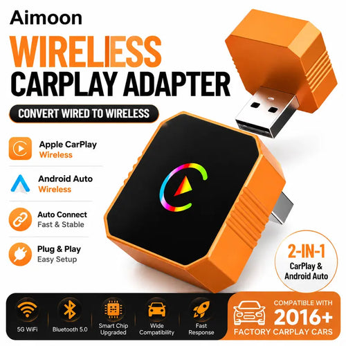 🚗📱 2027 Wireless CarPlay & Android Auto Adapter – Converts Wired to Wireless with OTA Updates ✨