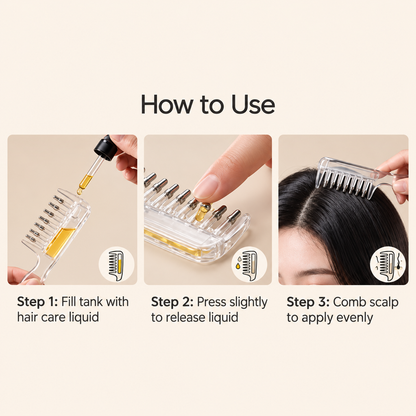 Scalp Liquid Applicator Comb