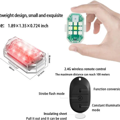 🚨 Rechargeable Wireless RGB LED Strobe Lights – High Brightness & Remote Control for Cars, Bikes & Drones ✨