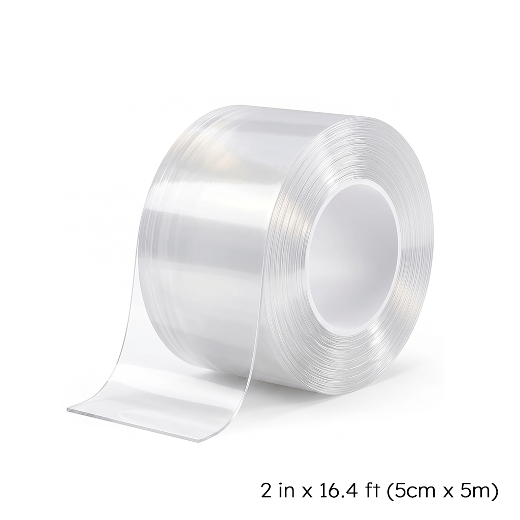 Clear window and door draft-sealing tape