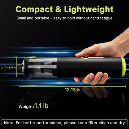 Car Vacuum Portable Cordless, 20000Pa 2 in 1 Vacuum Cleaner&Air Duster