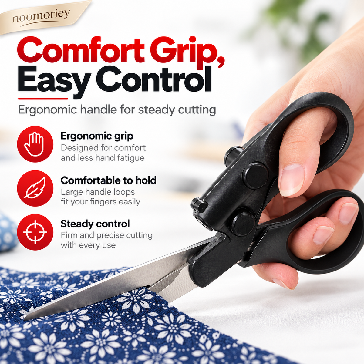✂️🔴 Laser-Guided Sewing Scissors – Multi-Purpose Scissors with Infrared Cutting Guide 🧵