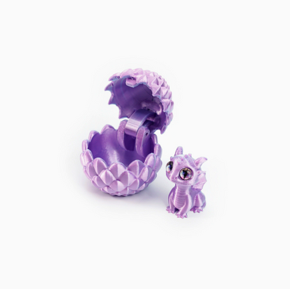 🐉🐉3D-Printed Dragon Egg & Baby Dragon Set – Colorful Opening Egg Collectible & Desk Decor