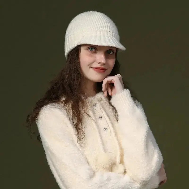 Knitted wool hat