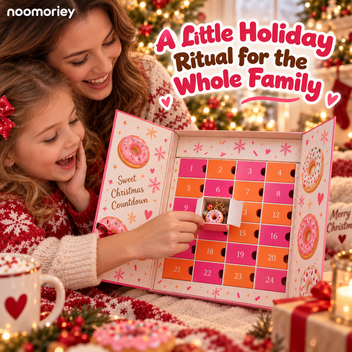 🍩🎄 Donut-Themed Christmas Advent Calendar – 24-Day Holiday Surprise Countdown 🎁