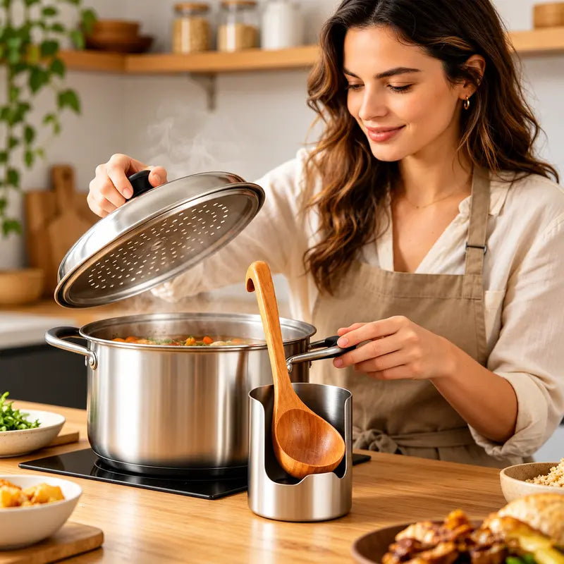🍴✨Stainless Steel Kitchen Utensil Holder Organizer🍳