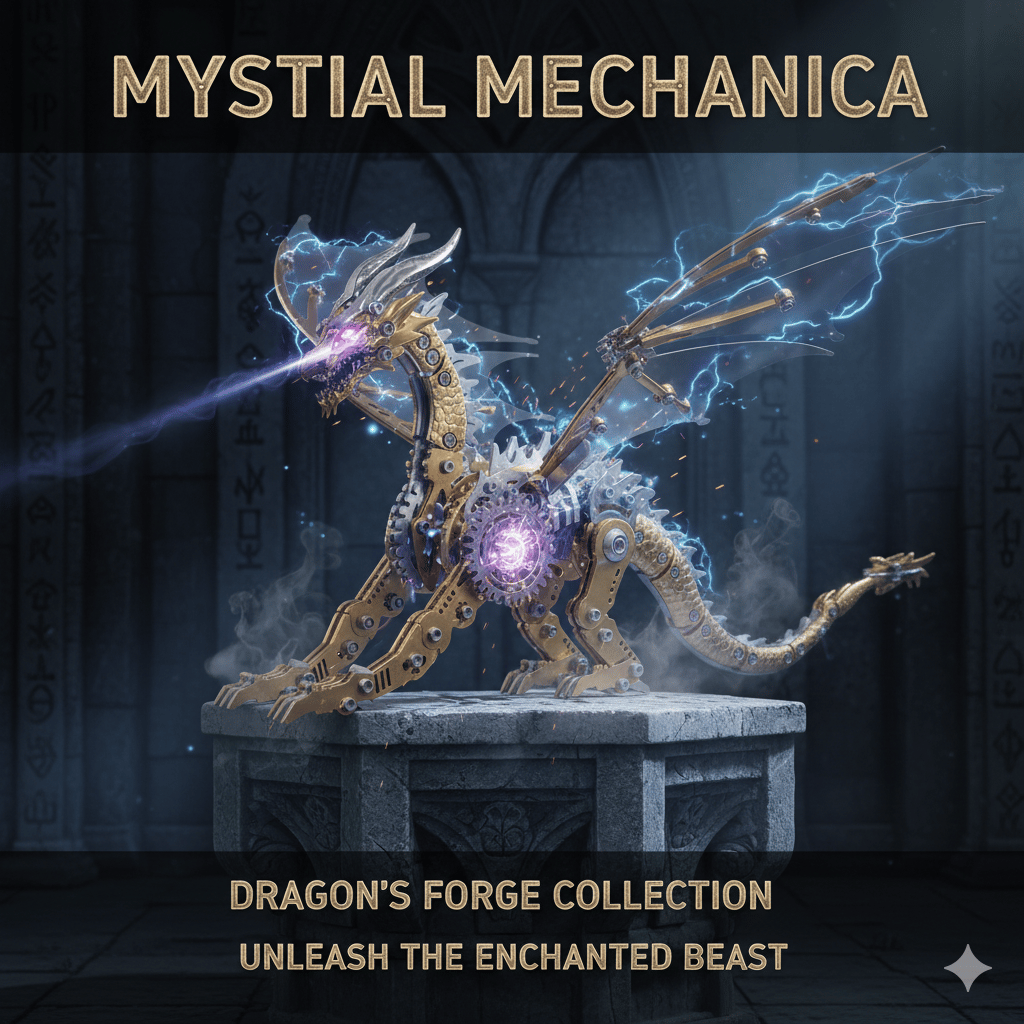 3D Metal Dragon Puzzle Kit – Mechanical DIY Model for Adults & Teens