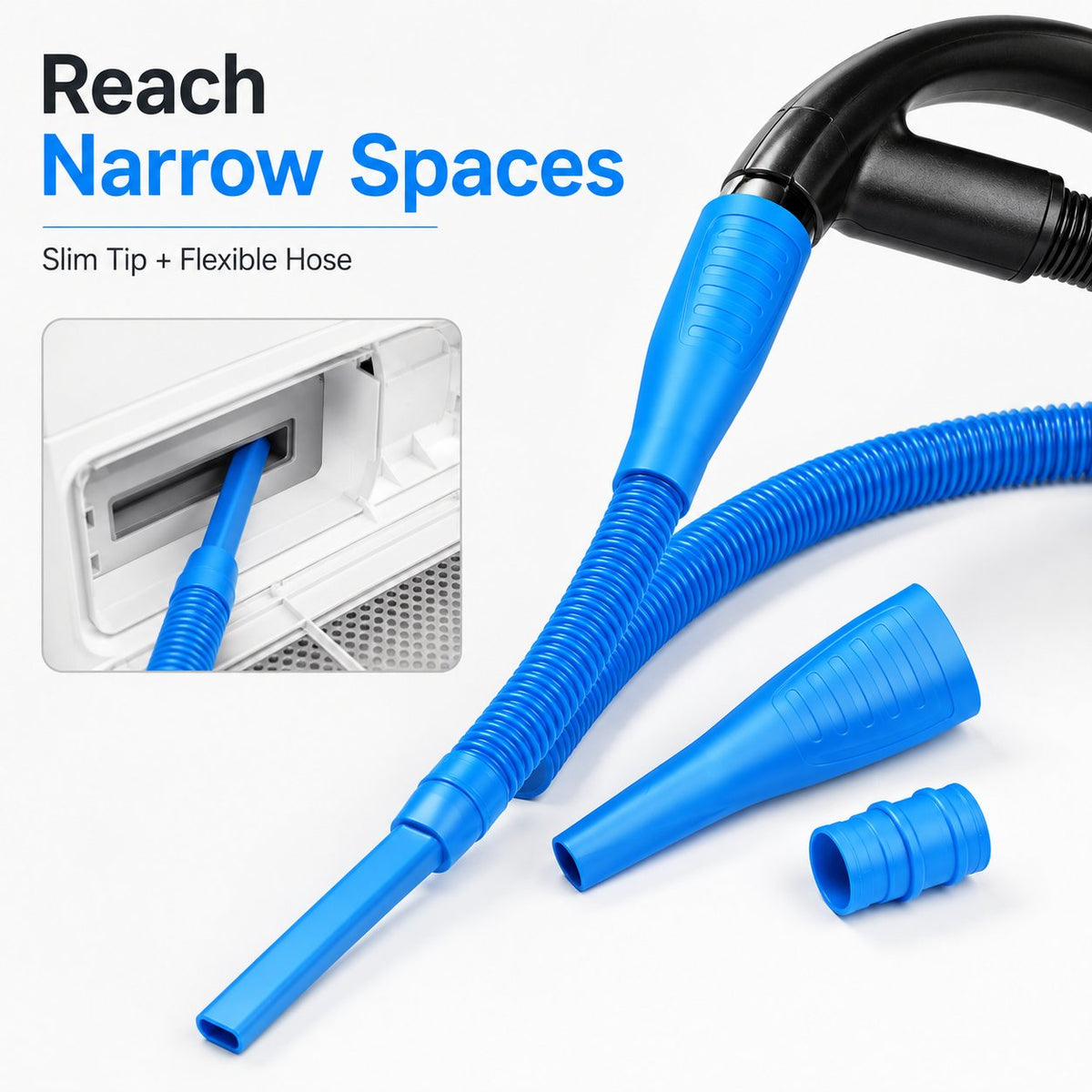 🧹 2-in-1 Dryer Vent Cleaning Kit – Vacuum Hose Attachment & Flexible Lint Brush ✨