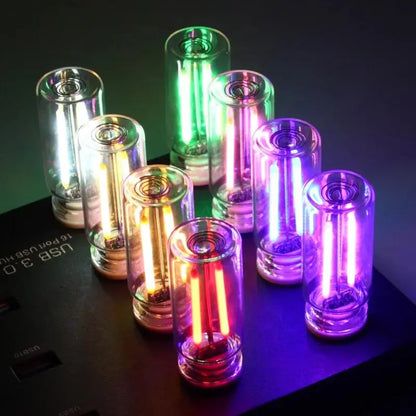 🚗✨ USB Touch-Dimmable LED Filament Night Light – Warm Ambient Glow for Cars & Bedrooms 💡