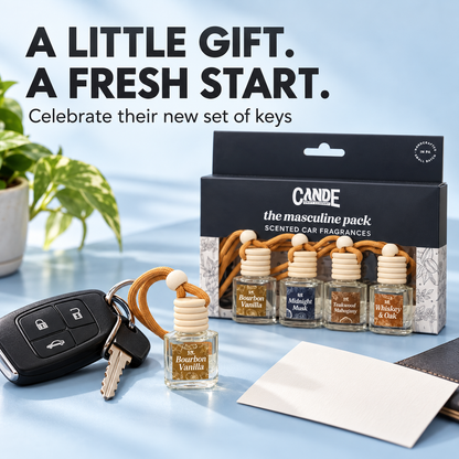 Car Fragrance Set – 8ml Each, Citrus, Lavender, Tangerine & Musk Scent Bundle