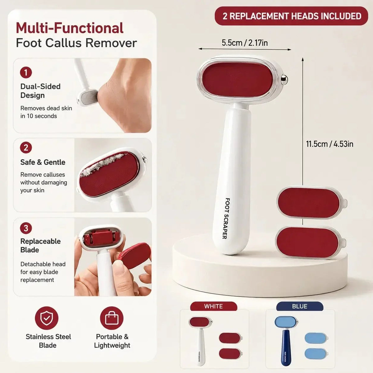 2PCS-Dual-Sided Foot Callus Remover – Smooth, Soft Feet Without the Fuss🦶🦶