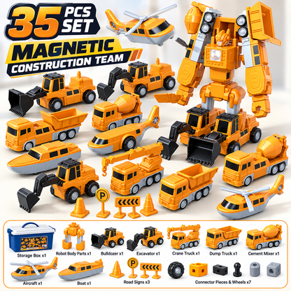 🔥Magnetic Transform Engineering Car Toy🎁Free shipping
