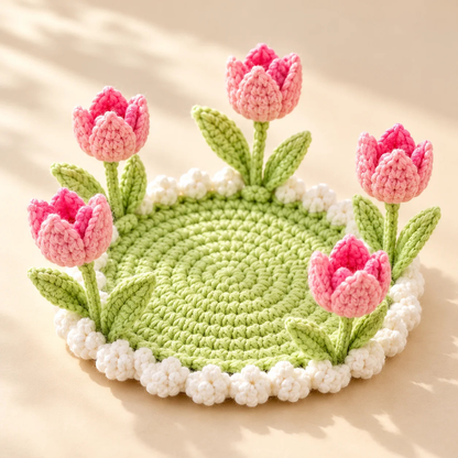 🌸50% OFF🌸Handmade Crochet Floral Coaster | Everlasting Table Art 🌸