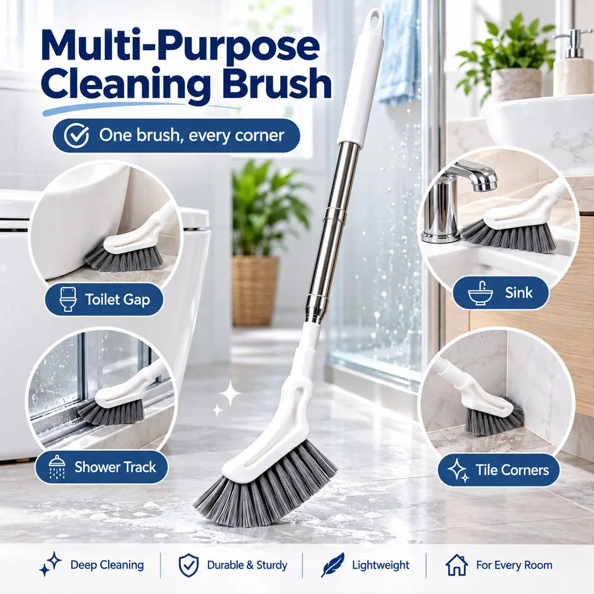 🔥Buy 2 Get 1 Free | Telescopic Crevice Cleaning Brush – Reach Tight Gaps Without Bending🧹