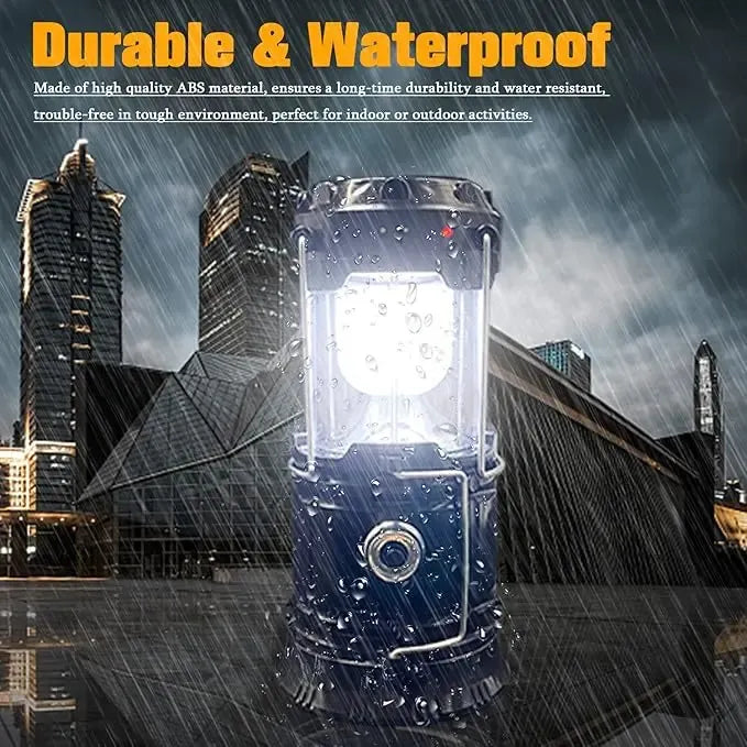 🏕️🔦 Foldable LED Camping Lantern – Solar & USB-C Charging with Flashlight Mode ☀️